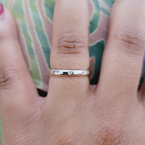 Silver Minimalist Stackable Rings - Picture 6 of 8